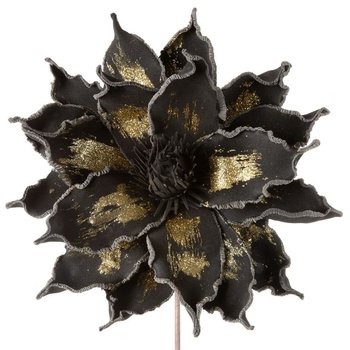 Sztuczny Kwiat Ozdobny Flore Czarny + Złoty X6 - Eurofirany