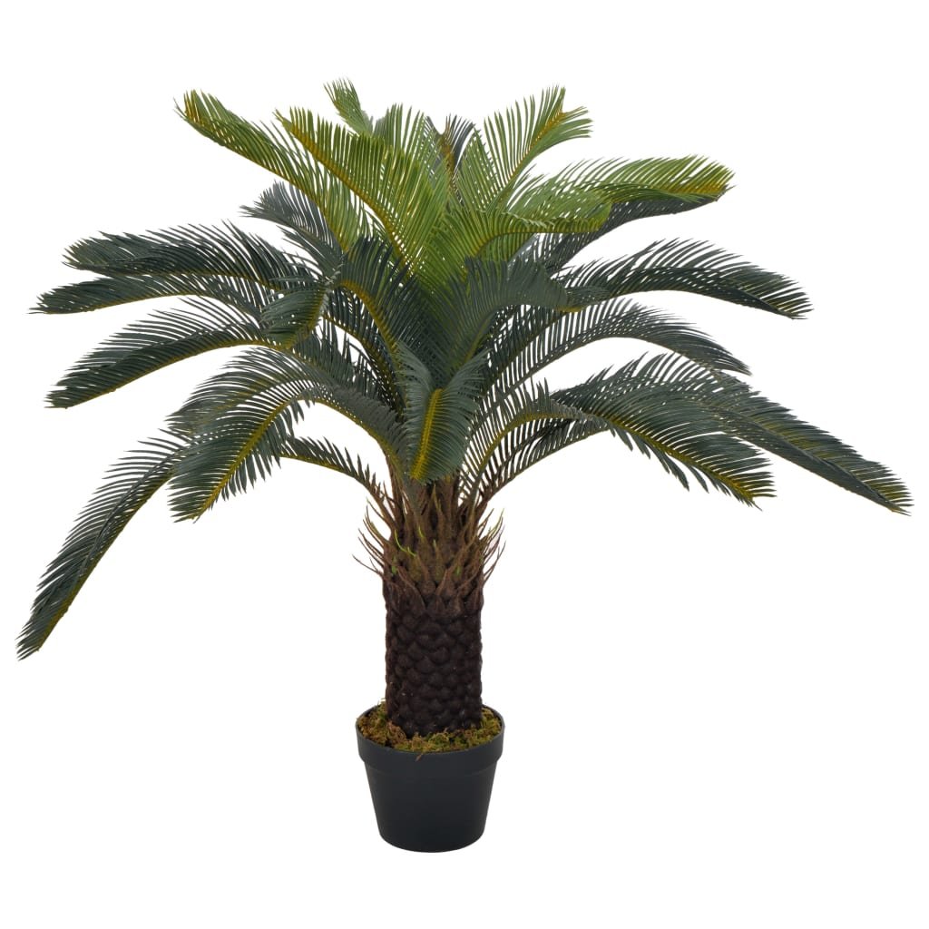 Sztuczny sagowiec odwinięty z doniczką VIDAXL, zielony, 90 cm