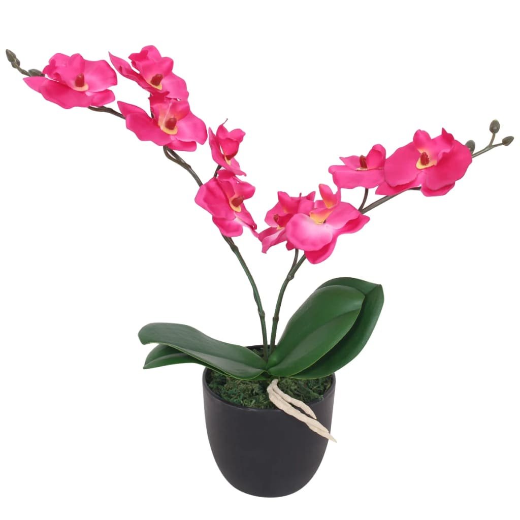Sztuczny storczyk z doniczką, czerwony, 30 cm