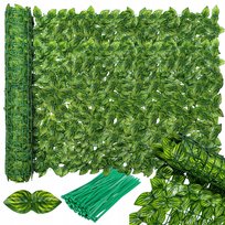 Sztuczny Żywopłot Bluszcz Na Ogrodzenie Balkon Ścianę 5 M X 50 Cm Siatka