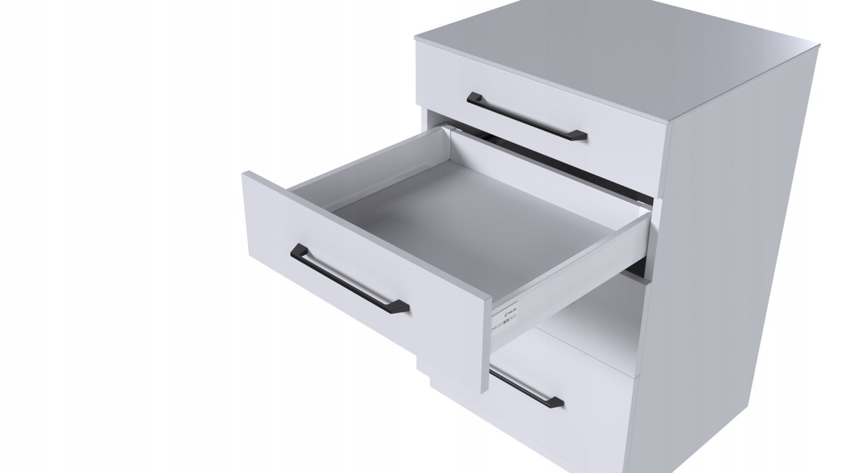 Szuflada Rejs Comfort Box Plus L350 H84 niska biała cichy domyk
