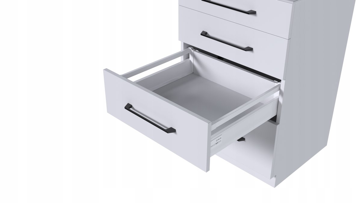 Szuflada Rejs Comfort Box Plus L500 H135 średnia biała cichy domyk