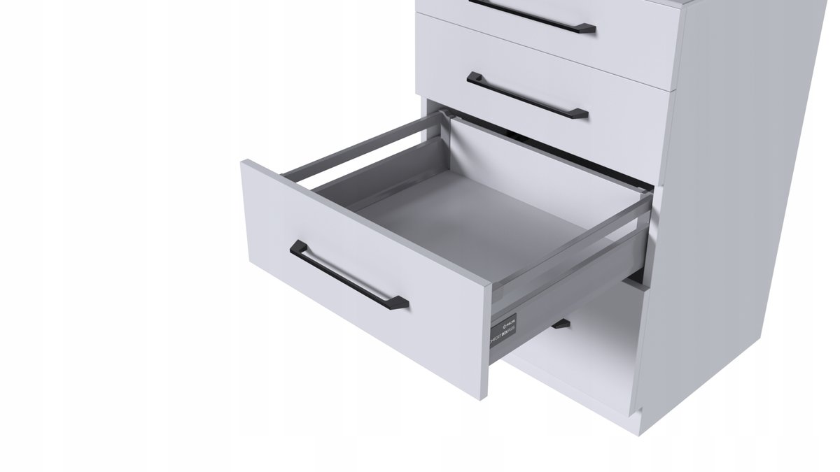 Szuflada Rejs Comfort Box Plus L550 H135 średnia szara cichy domyk