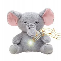 Szumiący SŁOŃ Oddychająca PRZYTULANKA MASKOTKA SZUMIĄCA USPOKAJACZ SŁONIK