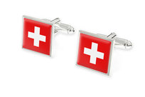 Szwajcaria - Mankietowe Spinki Krzyż