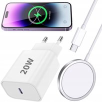 SZYBKA ŁADOWARKA BEZPRZEWODOWA do Magsafe IPHONE 11 12 13 14 15 16 pro max