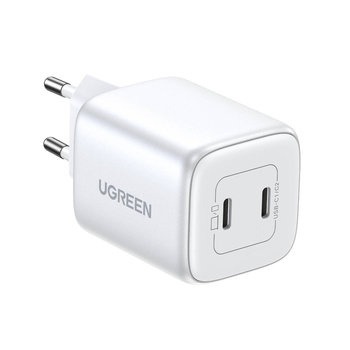 Szybka ładowarka GaN 2 x USB-C 45W QC PD Ugreen CD294 - biała - uGreen