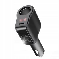 SZYBKA Ładowarka samochodowa do auta USB-C +2x USB +gniazdo zapalniczki 45W