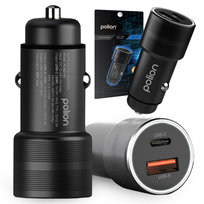 Szybka ładowarka samochodowa POLION USB-A USB-C 48W QC3.0 PD 3A