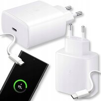 SZYBKA ŁADOWARKA SIECIOWA 45W DO SAMSUNG + KABEL USB-C 1M SZYBKIE ŁADOWANIE