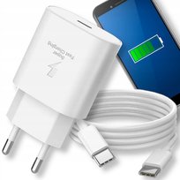 SZYBKA ŁADOWARKA SIECIOWA DO TELEFONU SAMSUNG KOSTKA 25W + KABEL USB-C 1M