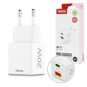 SZYBKA ŁADOWARKA SIECIOWA HAMA MINI PD 20W USB-A USB-C QUICK CHARGE KOSTKA - Hama Polska