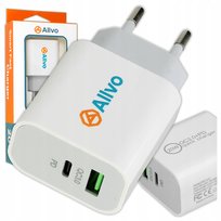 SZYBKA ŁADOWARKA SIECIOWA ZASILACZ 20W Typ C USB-C PD QC-3.0 biała 20W