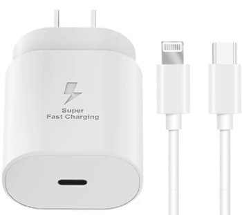 Szybka Ładowarka Smartiee 25W USB-C + Kabel USB-C-Lightning  do iPhone, iPad, AirPods (Zestaw) - Smartiee