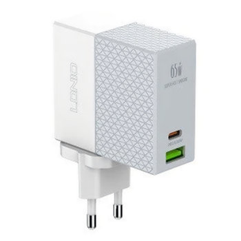Szybka Ładowarka USB 65W PD QC3.0 2-portowa notebook - LDNIO