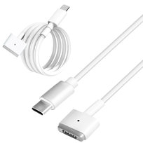 Szybki i wytrzymały kabel USB-C/MS2 MagSafe2 100W 2m do ładowania Apple Macbook, biały