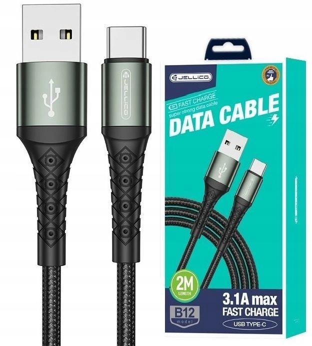 Szybki Kabel 3.1 A PD USB na USB-C Ładowarki Quick Charge 2m JELLICO