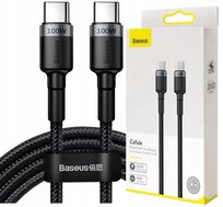 Szybki Kabel BASEUS 100W PD USB-C do USB typ C do Ładowarki 2m 200cm Czarny Baseus