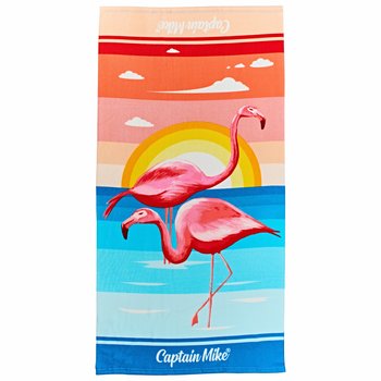 Szybkoschnący Ręcznik Plażowy Flamingi 70X140 Duży Captain Mike - Captain Mike