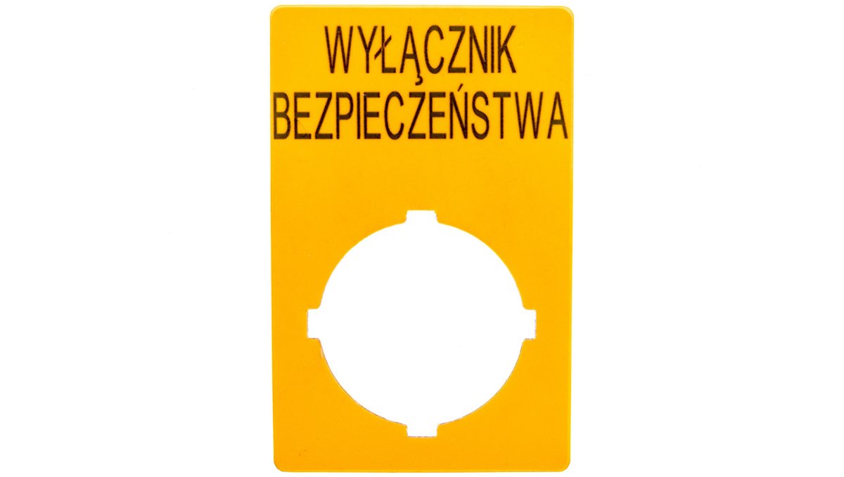 Zdjęcia - Artykuły BHP Eaton Szyld opisowy 33x50mm żółty /WYŁĄCZNIK BEZPIECZEŃSTWA/ M22-XZK1-PL99 16763 