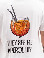T-Shirt 100% Bawełna Koszulka Męska Aperol Mystars Aperollin Biała M inna (Inny)