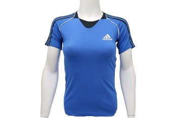 T-shirt Adidas Pres S/S Tee G85920, Kobieta, T-shirt kompresyjny, Niebieski - Adidas