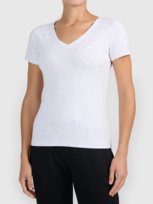 T-shirt basic z dekoltem typu serek damski 4F 4FWMM00TTSHF3307-27M Szary L 4F