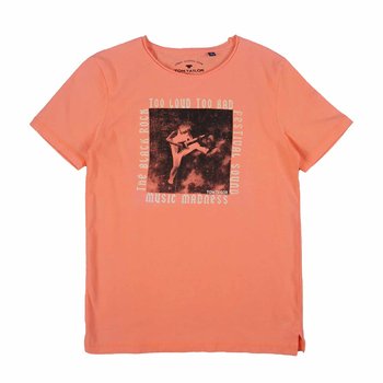 T-shirt chłopięcy, pomarańczowa, Music madness, Tom Tailor - Tom Tailor