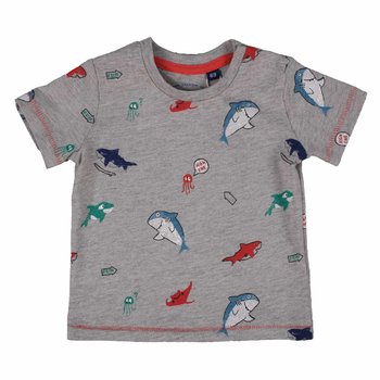 T-shirt chłopięcy, szary, rybki, Tom Tailor - Tom Tailor