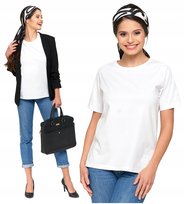 T-Shirt Damski Bawełna PREMIUM Luźna Koszulka Wygodna Gładka MORAJ 3XL