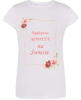 T-Shirt damski Dzień Kobiet Prezent Najlepsza Kobieta na Świecie XL
