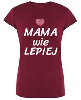T-Shirt damski Dzień Mamy MAMA wie Lepiej r.L