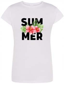 T-Shirt damski fajny nadruk SUMMER Rozm.L - Inna marka