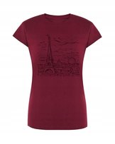 T-Shirt damski fajny nadruk Wieża Eiffla r.XXL