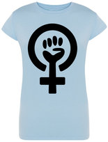 T-Shirt Damski Feminizm Logo Nadruk Rozm.M