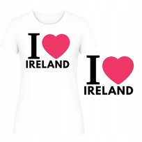 T-Shirt Damski Koszulka Hit Nadruk I Love Ireland Turystyczna Prezent M