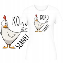 T-Shirt Damski Koszulka Hit Zabawny Nadruk Koko Szanel Super Na Prezent L