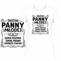 T-Shirt Damski Koszulka Na Wieczór Panieński Zabawny Nadruk Panieńskie Xxl