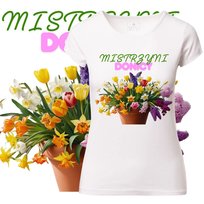 T-Shirt Damski Koszulka Nadruk Mistrzyni Donicy Kwiaty Wiosna Prezent 3Xl