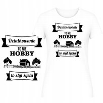 T-Shirt Damski Koszulka Śmieszny Nadruk Motyw Ogródek Zabawny Prezent Xl