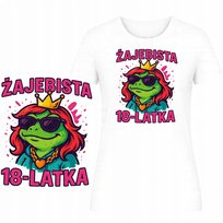 T-Shirt Damski Koszulka Super Nadruk Osiemnastka Prezent 18 Urodziny 4Xl