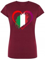 T-Shirt damski Miłość Włochy Serce r.M