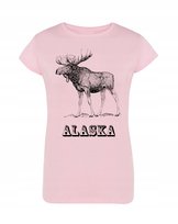 T-Shirt damski nadruk Alaska łoś Rozm.XXL