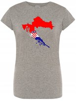 T-Shirt damski nadruk Chorwacja Flaga Państwa S