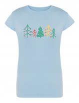 T-Shirt damski nadruk Drzewka Święta Choinka r.XL