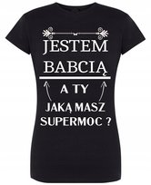 T-Shirt damski nadruk maska gazowa r.S