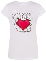 T-Shirt damski nadruk Misie Miłość r.M