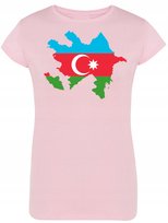 T-Shirt damski Państwa Azerbejdżan Flaga r.XL