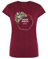 T-Shirt damski Prezent Super Babcia + Imię r.M