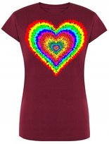 T-Shirt damski Serce Tie Dye Rozm.L